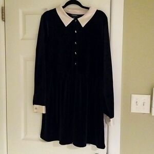 Wednesday Addams Style Velvet Dress